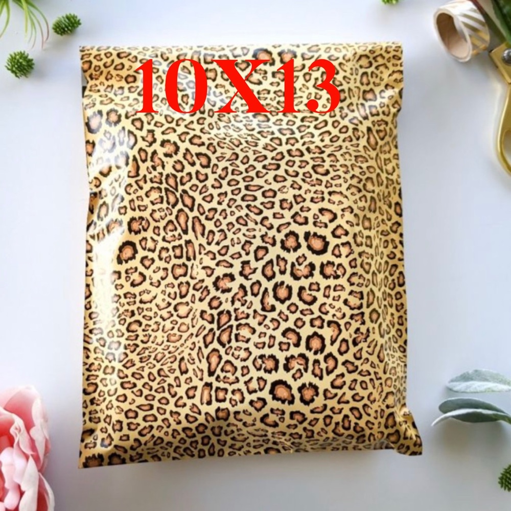 50 | 10 X 13 inches Leopard Poly Mailers